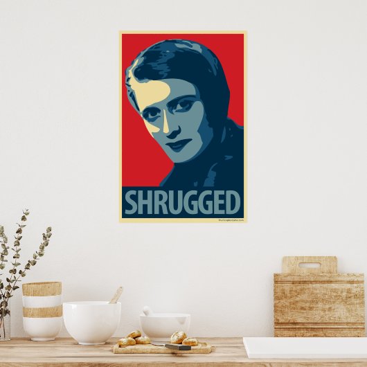 Ayn Rand - Shruged: OHP Poster ポスター (キッチン)