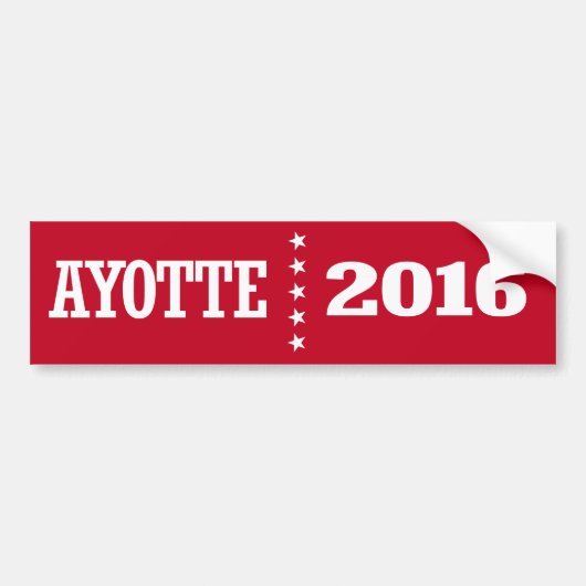 Ayotte -ケリーAyotte 2016年 バンパーステッカー (正面)