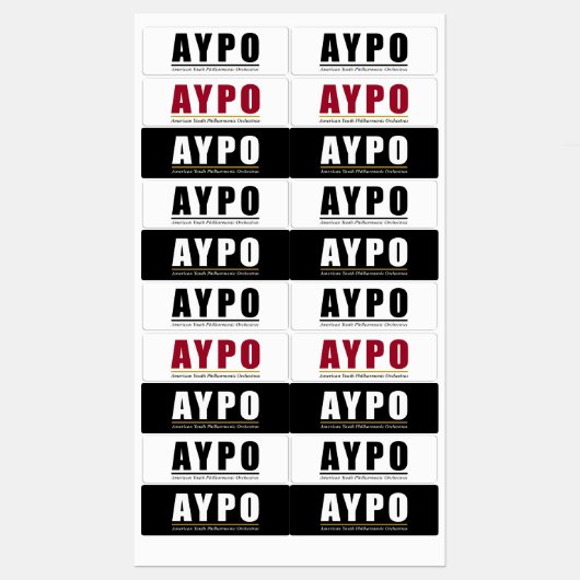 AYPO Multiple Logo Labels ラベル (シート)