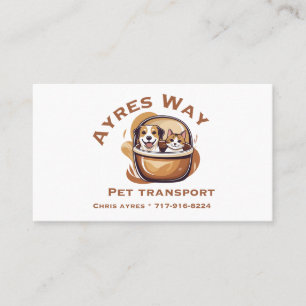 Ayres Way ペット輸送サービス 名刺