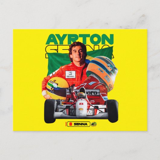 Ayrton Senna ポストカード (正面)