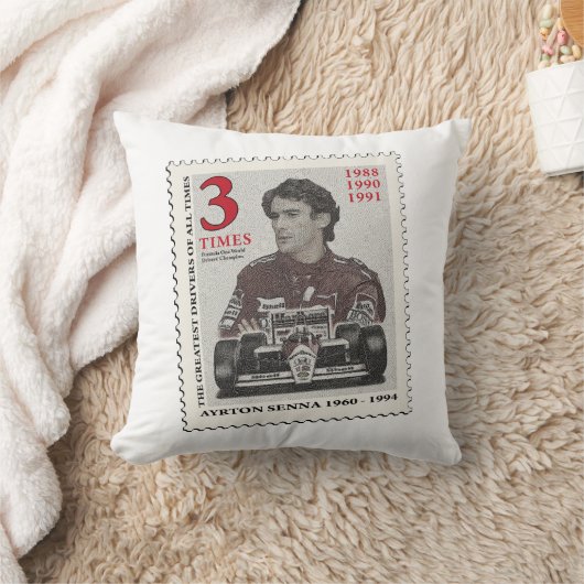 Ayrton Senna Stamp クッション (ブランケット)