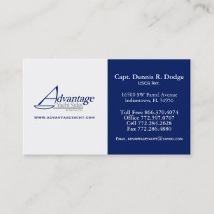 AYS Prof DD 2 Color Navy White w/ webサイト 名刺