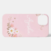 Aysha Name Pink Phone Case | Custom Muslim Girl Ae iPhoneケース (裏面横)