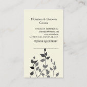 Ayurvedaの福利のエレガントな医学の健康の自然 予約カード (裏面)