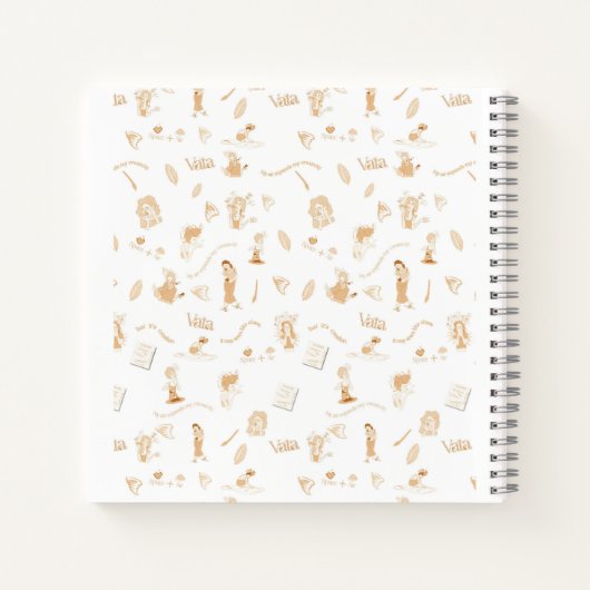 Ayurveda Vata Dosha Notebook with orange back ノートブック (裏面)