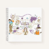 Ayurveda Vata Dosha Notebook with orange back ノートブック (正面)