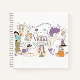Ayurveda Vata Dosha Notebook with orange back ノートブック