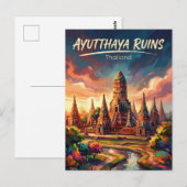Ayutthaya Historical Park Thailand ポストカード (正面/裏面)