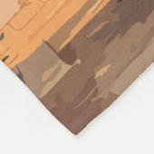 Ayutthaya Thailand Travel Art Vintage フリースブランケット (角)