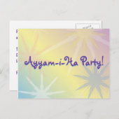 Ayyam私Haパーティの招待状の郵便はがき インビテーションポストカード (正面/裏面)