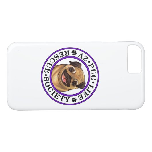 AZのパグの生命シンプルな携帯電話の箱 Case-Mate iPhoneケース (裏面(横))