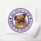 AZパグライフ四角マウスパッド マウスパッド (マウス)