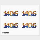 AZフラッグ長距離トライアスロンのステッカー 楕円形シール (シート)