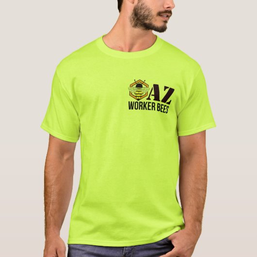 AZワーカーミツバチ安全作業シャツ Tシャツ (正面)