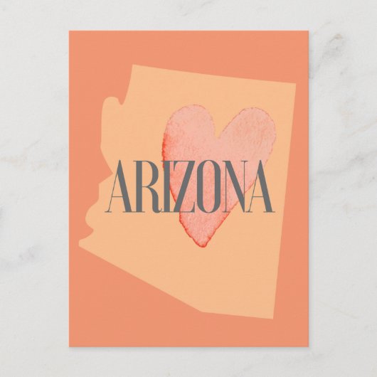 AZ内のハート ポストカード (正面)