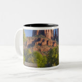 AZ、アリゾナ、セドナ、クレセントムーンレクリエーション2 ツートーンマグカップ (正面左)