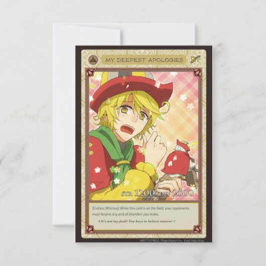 AZ card - My Deepest Apologies カード (正面)