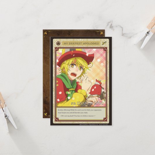 AZ card - My Deepest Apologies カード (正面/裏面インサイチュ)