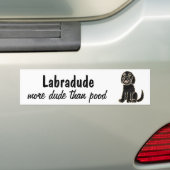AZ- Labradoodleのバンパーステッカー バンパーステッカー (車上)