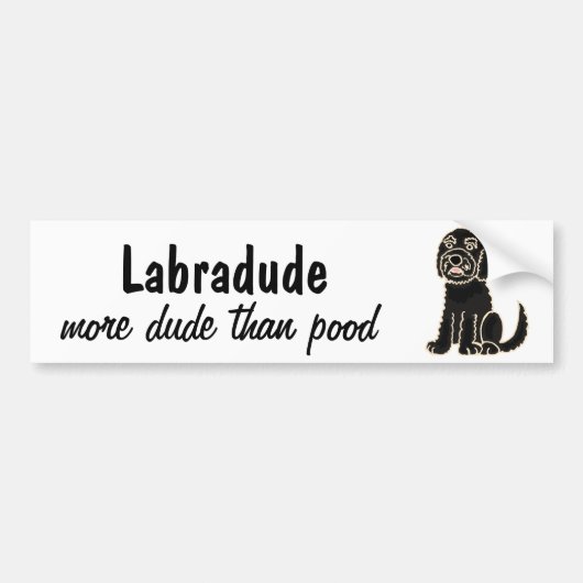 AZ- Labradoodleのバンパーステッカー バンパーステッカー (正面)