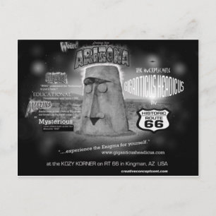 AZ Route 66からgiganticus headicus挨拶 ポストカード
