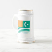 Azad Kashmirの旗 ビールジョッキ (正面左)