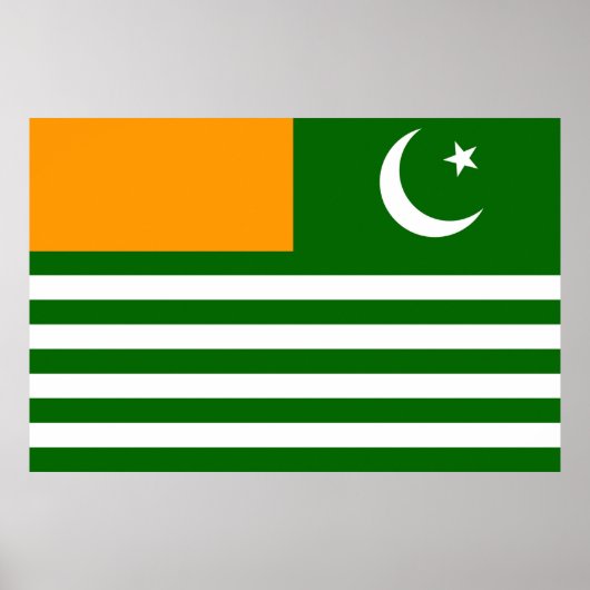 Azad Kashmir state flag symbol Pakistan ポスター (正面)