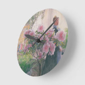 Azalea 1906年(w/c紙で) ラウンド壁時計 (傾斜)