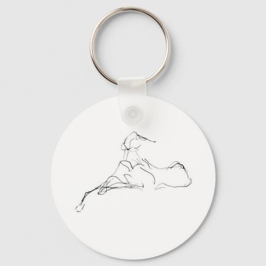 Azawak Keychain by David Moore キーホルダー (正面)