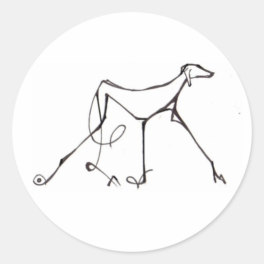 Azawak Sticker by David Moore ラウンドシール (正面)