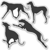 Azawakh品種シルエットのシール シール (正面)