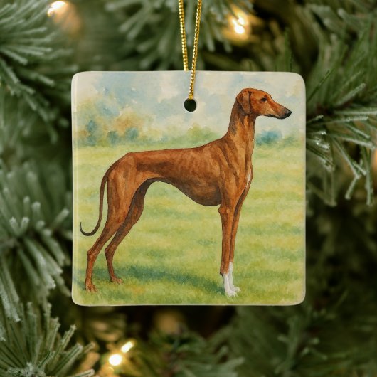 Azawakh セラミックオーナメント (ツリー)