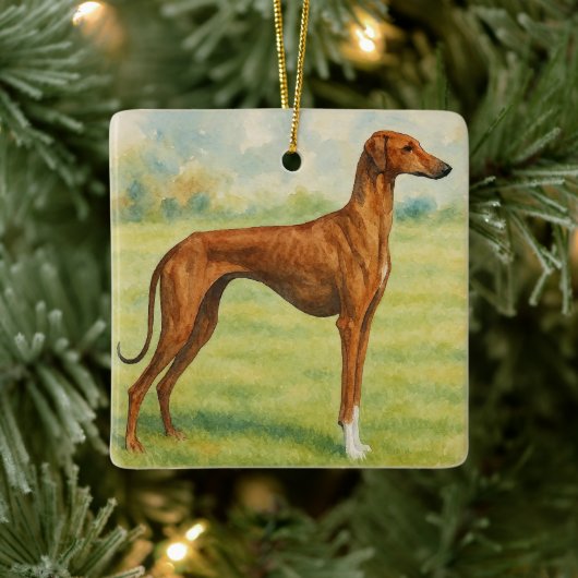 Azawakh セラミックオーナメント (ツリー)