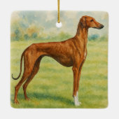 Azawakh セラミックオーナメント (裏面)