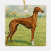 Azawakh セラミックオーナメント (正面)