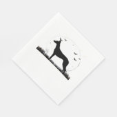 Azawakh Dog – ハロウィンムーンシルエットクラシックT- スタンダードランチョンナプキン (角)