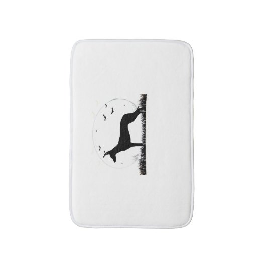 Azawakh Dog – ハロウィンムーンシルエットクラシックT- バスマット (正面縦)