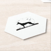 Azawakh Dog – ハロウィンムーンシルエットクラシックT- ペーパーコースター (アングル)