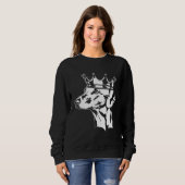 Azawakh with crown dog greyhound mom スウェットシャツ (正面フル)