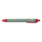 Azerbaijan Flag Cute Patriotic Black Ink Pen 黒ボールペン (ボトム)