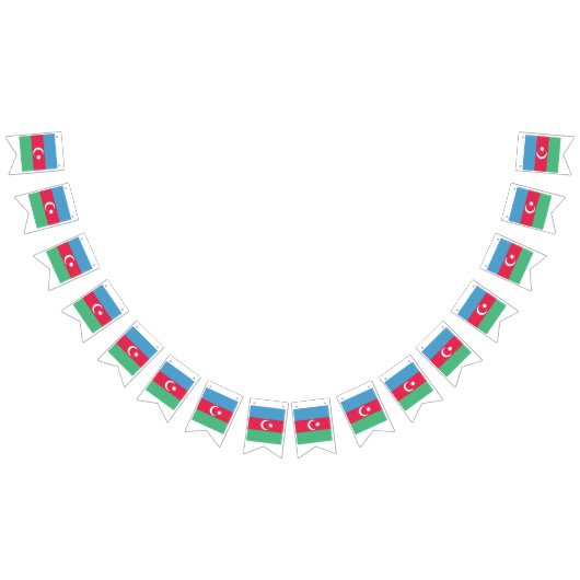 Azerbaijan Flag Emblem バンティングフラッグ (全)