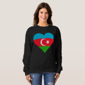 Azerbaijan Flag Heart Azerbaijan  Love Azerbaijan スウェットシャツ (正面フル)