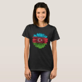 Azerbaijan Flag Sunflower Azerbaijani Roots Proud  Tシャツ (正面フル)