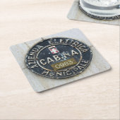 Azienda Electrica Cabina – ミラノ，イタリア スクエアペーパーコースター (アングル)