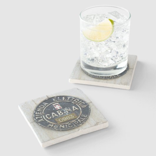 Azienda Electrica Cabina – ミラノ，イタリア ストーンコースター (横)