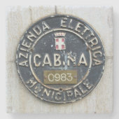 Azienda Electrica Cabina – ミラノ，イタリア ストーンコースター (正面)