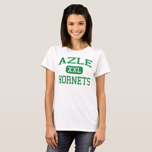 Azle -スズメバチ- Azleの高等学校- Azleテキサス州 Tシャツ (正面フル)