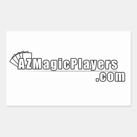 AZMagicPlayers.comステッカー 長方形シール (正面)