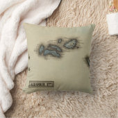 Azoreの島の地図書の地図 クッション (ブランケット)